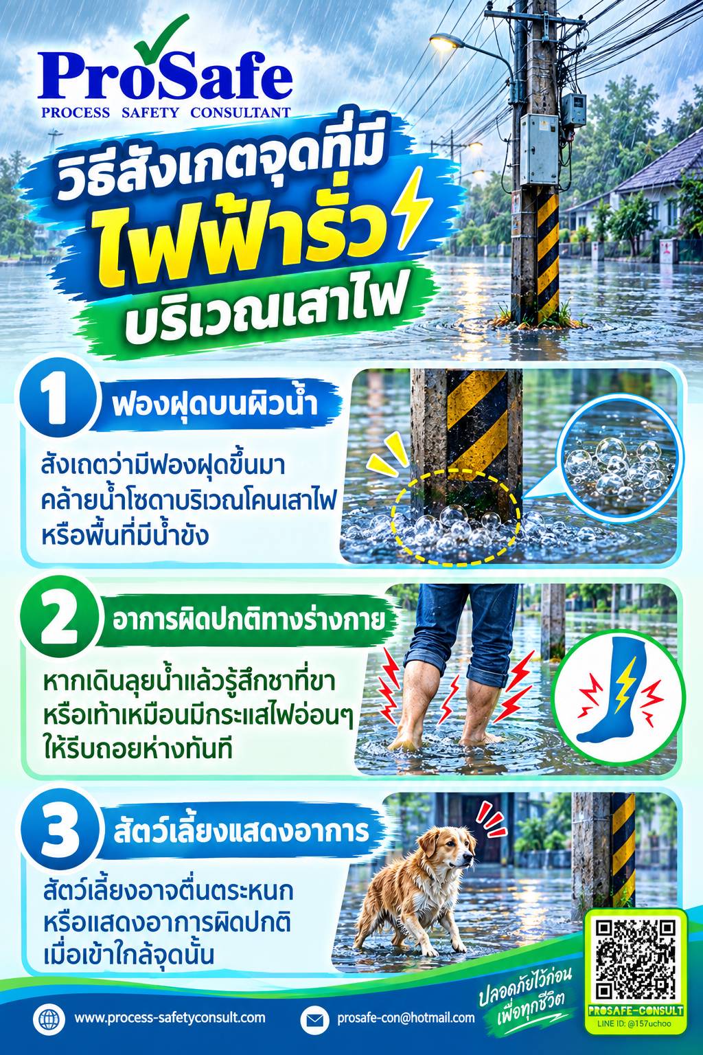 3 วิธีสังเกตจุดที่มีไฟฟ้ารั่วบริเวณเสาไฟ